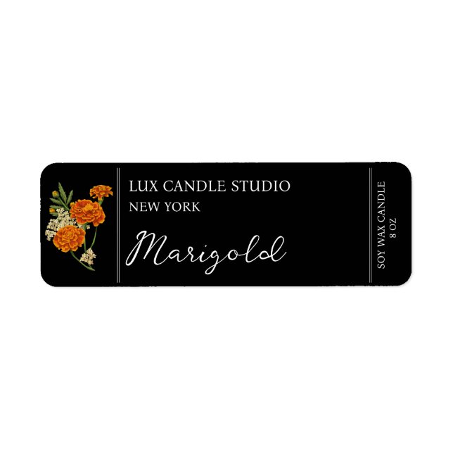 Marigold Candle Label (Front)