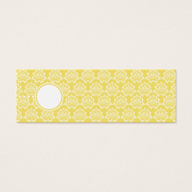 Marigold Favour Tags Skinny Profile Cards (Front)