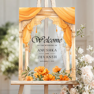 Marigold Floral Mariage Indien Hindou Bienvenue