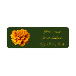 Marigold Floral Retourner les étiquettes d'adresse