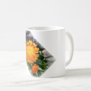 marigold flower coffee mug