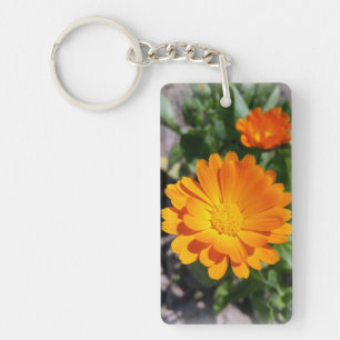 marigold flower keychain