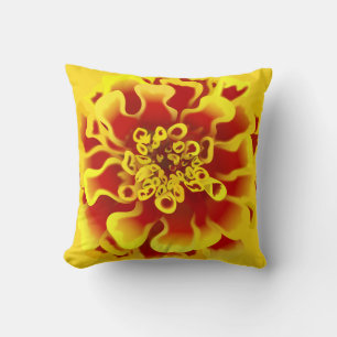 Marigold Flower Throw Pillow