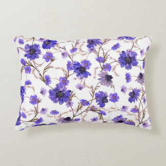 Marigold flowers, floral seamless wallpaper accent pillow