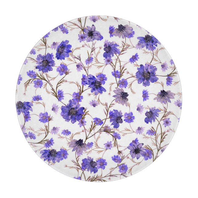 Marigold flowers, floral seamless wallpaper cutting board (Front)