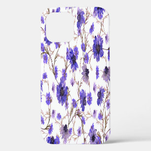 Marigold flowers, floral seamless wallpaper iPhone 12 case