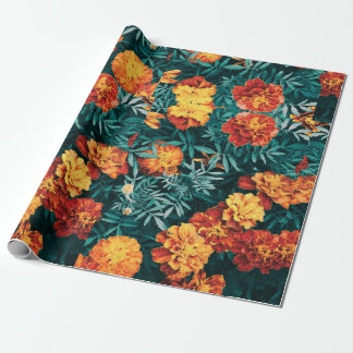 Marigold Flowers Wrapping Paper
