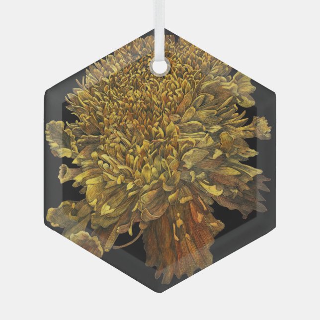 Marigold  glass ornament (Front)