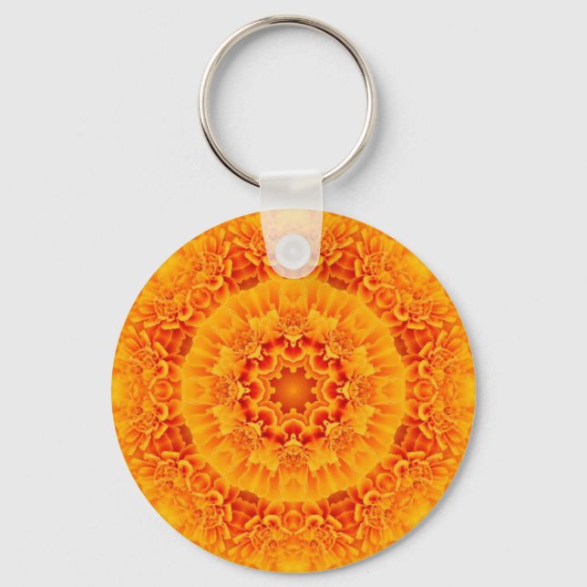 Marigold Mandala Keychain (Front)