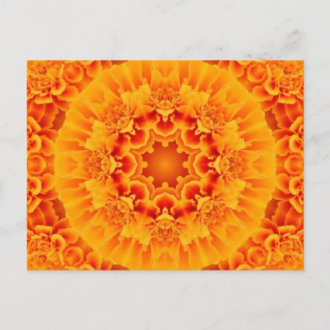 Marigold Mandala Postcard (Front)
