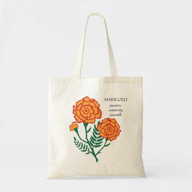 Marigold Octobre Mois de naissance Sac à fleurs (Devant)