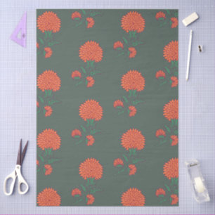 Marigold on Green Tissue Paper