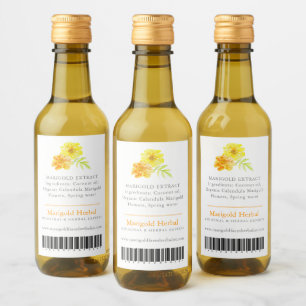 Marigold product ingredients and barcode label