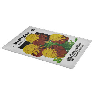 Marigold Seed Packet Label Cutting Board