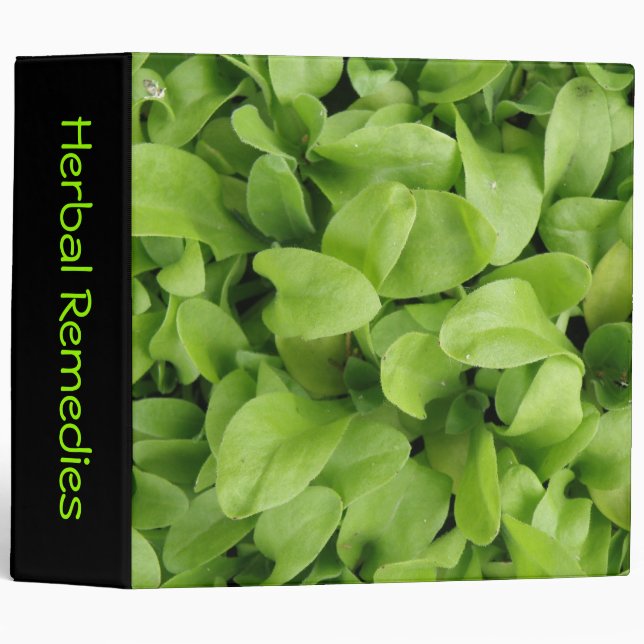 Marigold Seedlings Herbal Remedies Custom Binder (Front/Spine)