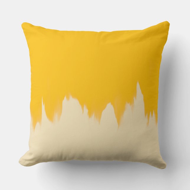 Marigold Smear Throw Pillow (Front)
