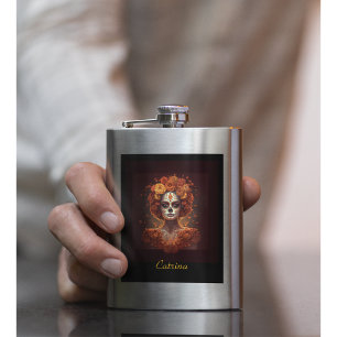 Marigold Spirit, custom Hip Flask