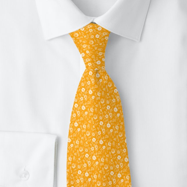 Marigold Tiny Flowers Tie (Creator Uploaded)