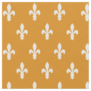 Marigold Victorian Fleur de Lys Fabric