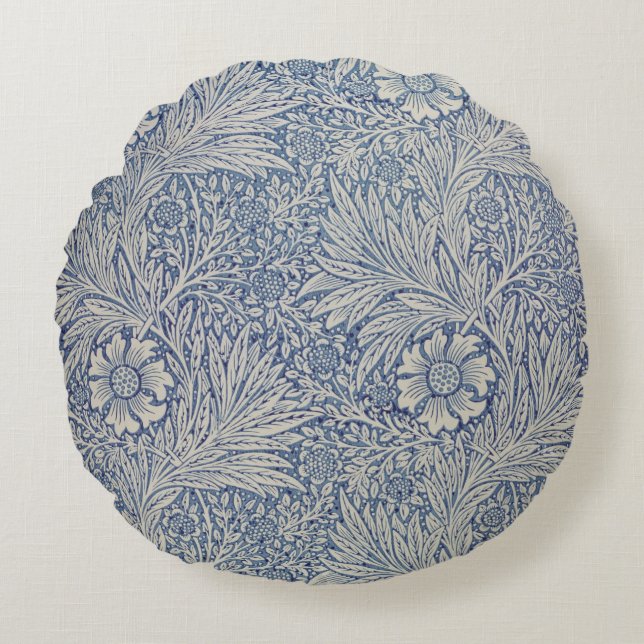 'Marigold' wallpaper design, 1875 Round Pillow (Front)
