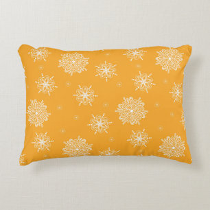 Marigold Whimsical Celestial Floral 16"x12" Accent Pillow
