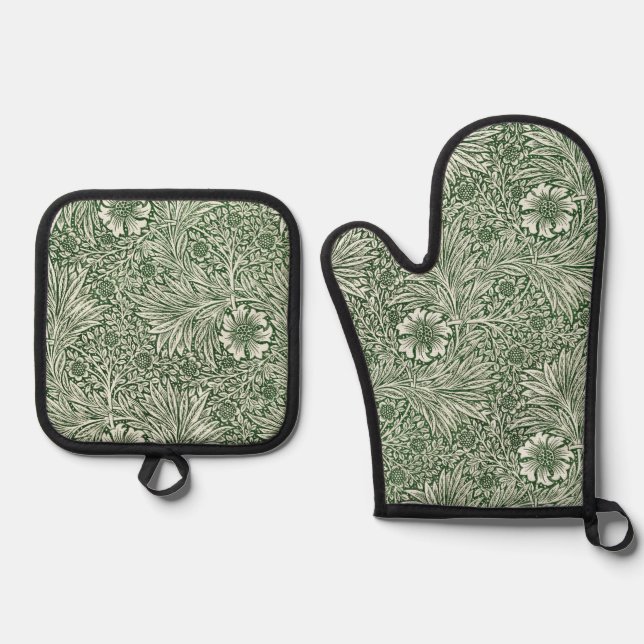 Marigold, William Morris Oven Mitt & Pot Holder Set (Front)