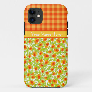 Marigolds and Check Gingham iPhone 5/5s Case