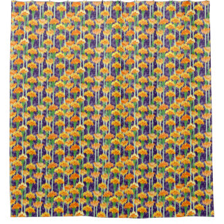 Marigolds et lunettes de soleil rideau de douche