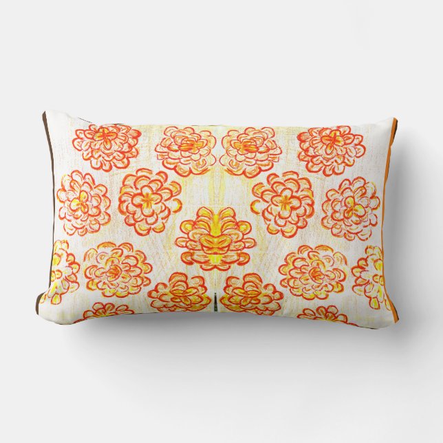 Marigolds Lumbar Pillow (Front)