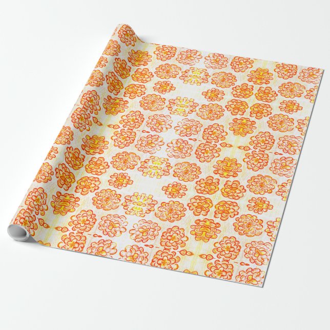 Marigolds Wrapping Paper (Unrolled)