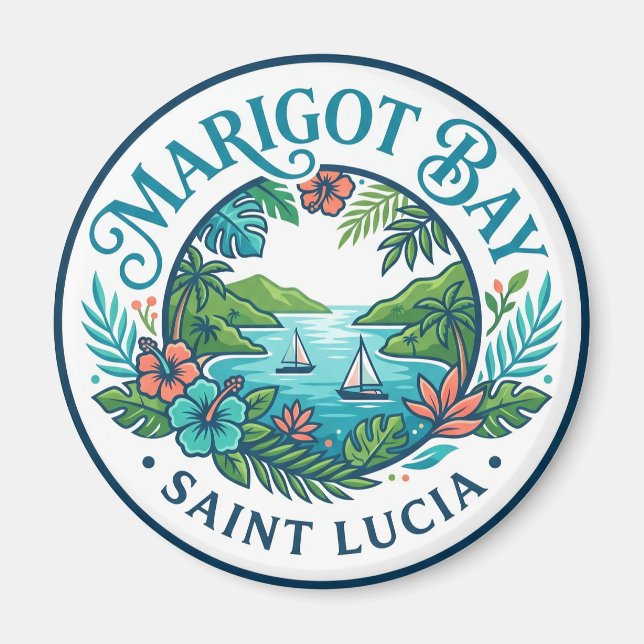 Marigot Bay Saint Lucia Magnet (Front)