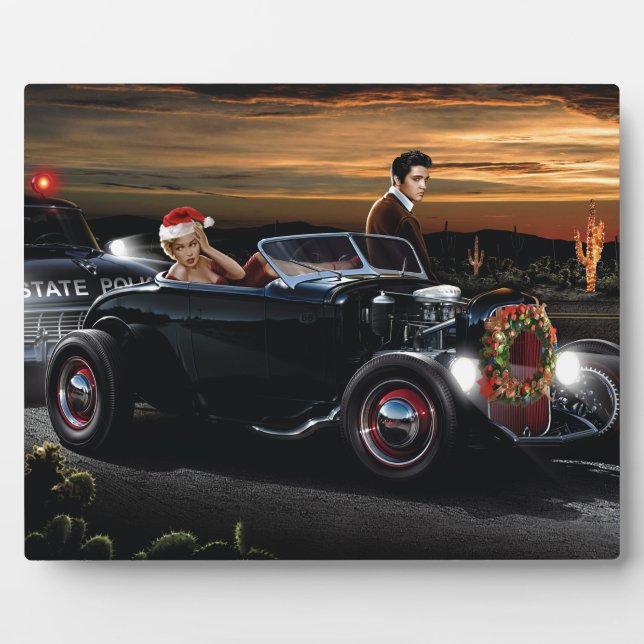 Marilyn and Elvis Christmas Joy Ride Plaque (Front)