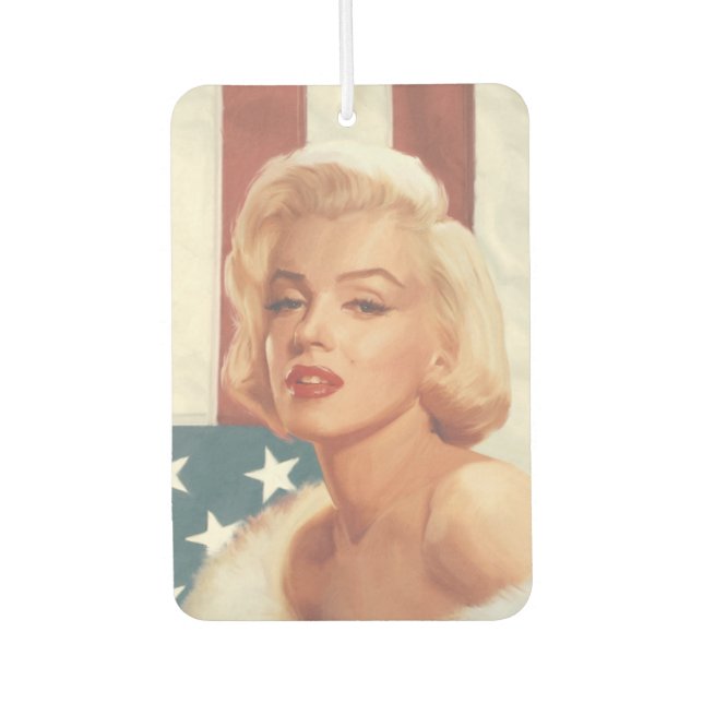 Marilyn Flag Car Air Freshener (Front)