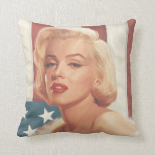 Marilyn Flag Throw Pillow