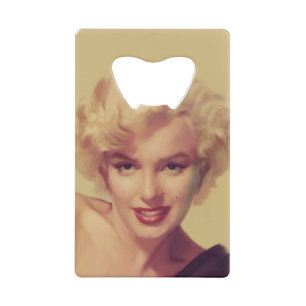 Marilyn in Black Credit Card Bottle Opener