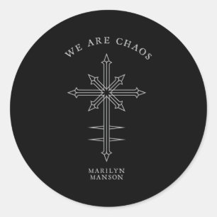 Marilyn Son €“ Chaos Cross Classic Round Sticker
