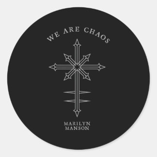 Marilyn Son Â€“ Chaos Cross Classic Round Sticker
