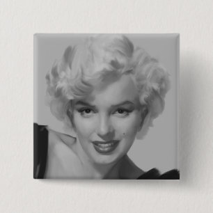 Marilyn the Look 2 2 Inch Square Button
