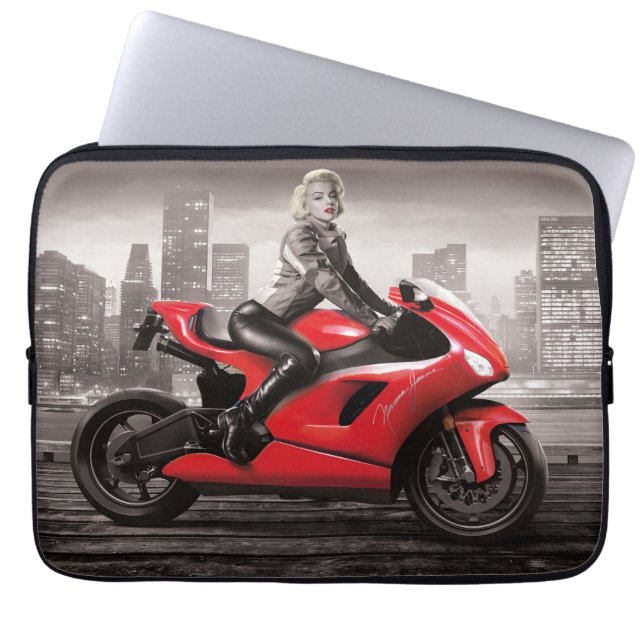 Marilyn's Motorcycle Laptop Sleeve (Front)