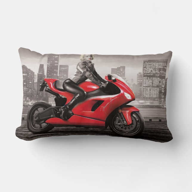 Marilyn's Motorcycle Lumbar Pillow (Front)