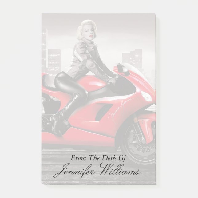 Marilyn's Motorcycle Post-it Notes (Front)