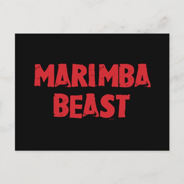 Marimba Beast Postcard (Front)