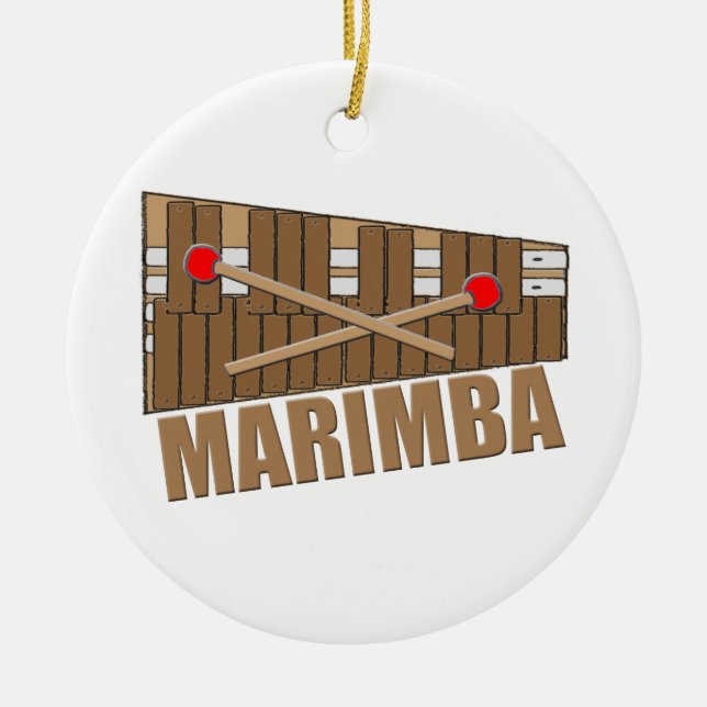 Marimba Ceramic Ornament (Front)