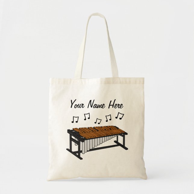 Marimba Custom Tote Bag Percussionist Musician (Front)