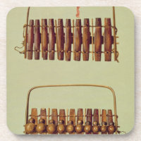 Marimba, front and back views, South African, from