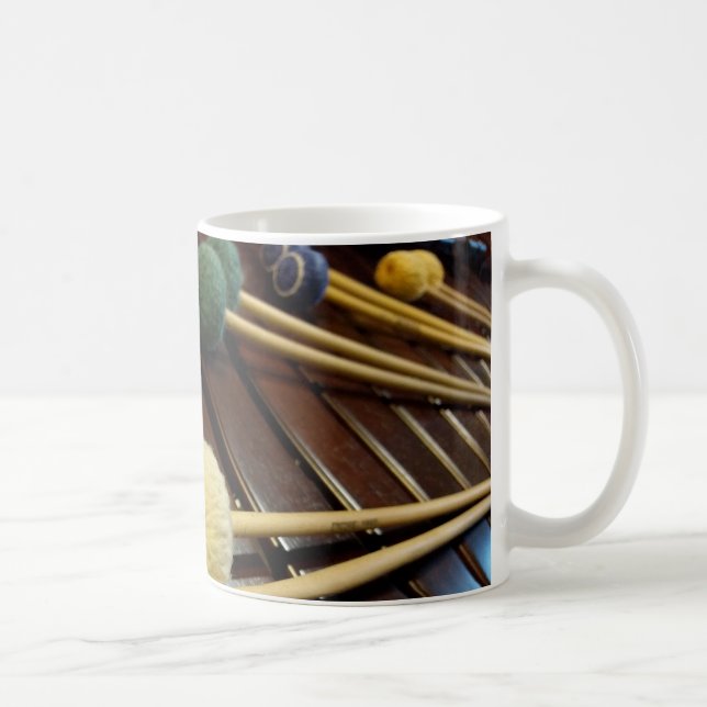 Marimba Mallets on Marimba Coffee Mug (Right)