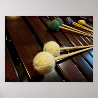 Marimba Mallets on Marimba Poster