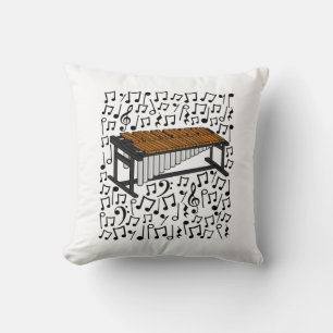Marimba Musical Notes Percussionist Music Teacher Throw Pillow