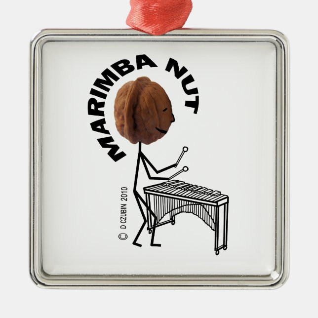Marimba Nut Metal Ornament (Front)