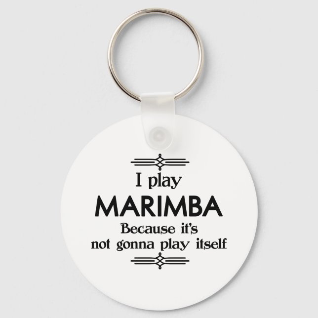 Marimba - Play Itself Funny Deco Music Keychain (Front)